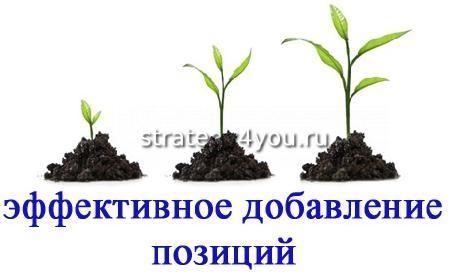 увеличение позиции