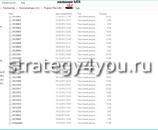 Лог-файл MetaTrader 4