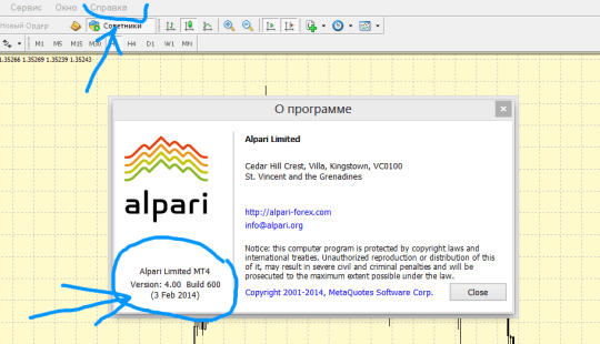 MetaTrader 4 build 600