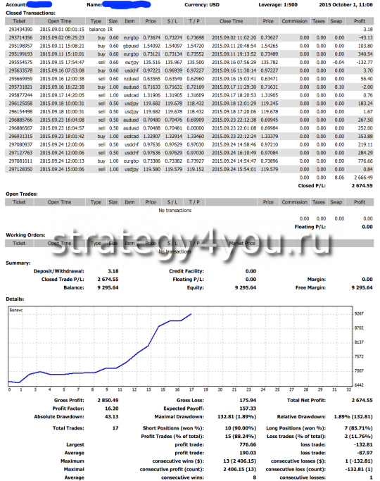 реальный отчет