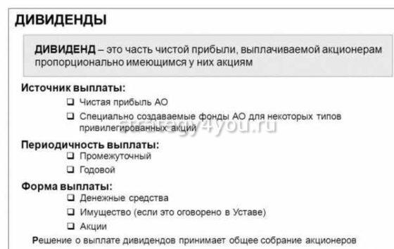 что такое дивиденды