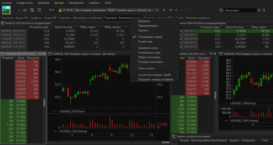 настройка терминала Quik для торговли