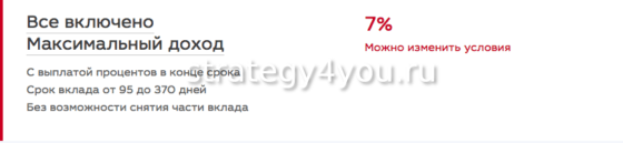 условия вклада все включено мкб