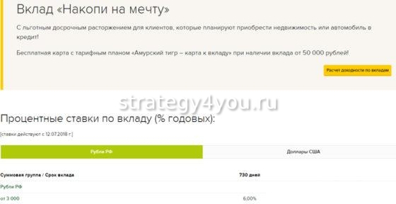 вклад накопи на мечту россельхозбанк