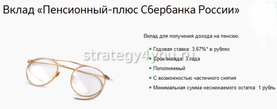 вклад пенсионный плюс сбербанк