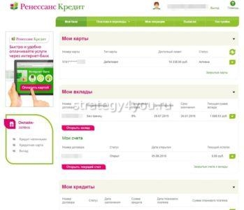 личный кабинет ренессанс кредит