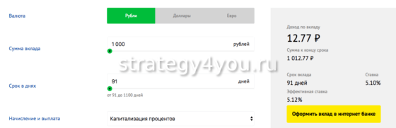 Калькулятор по вкладу Уралсиб